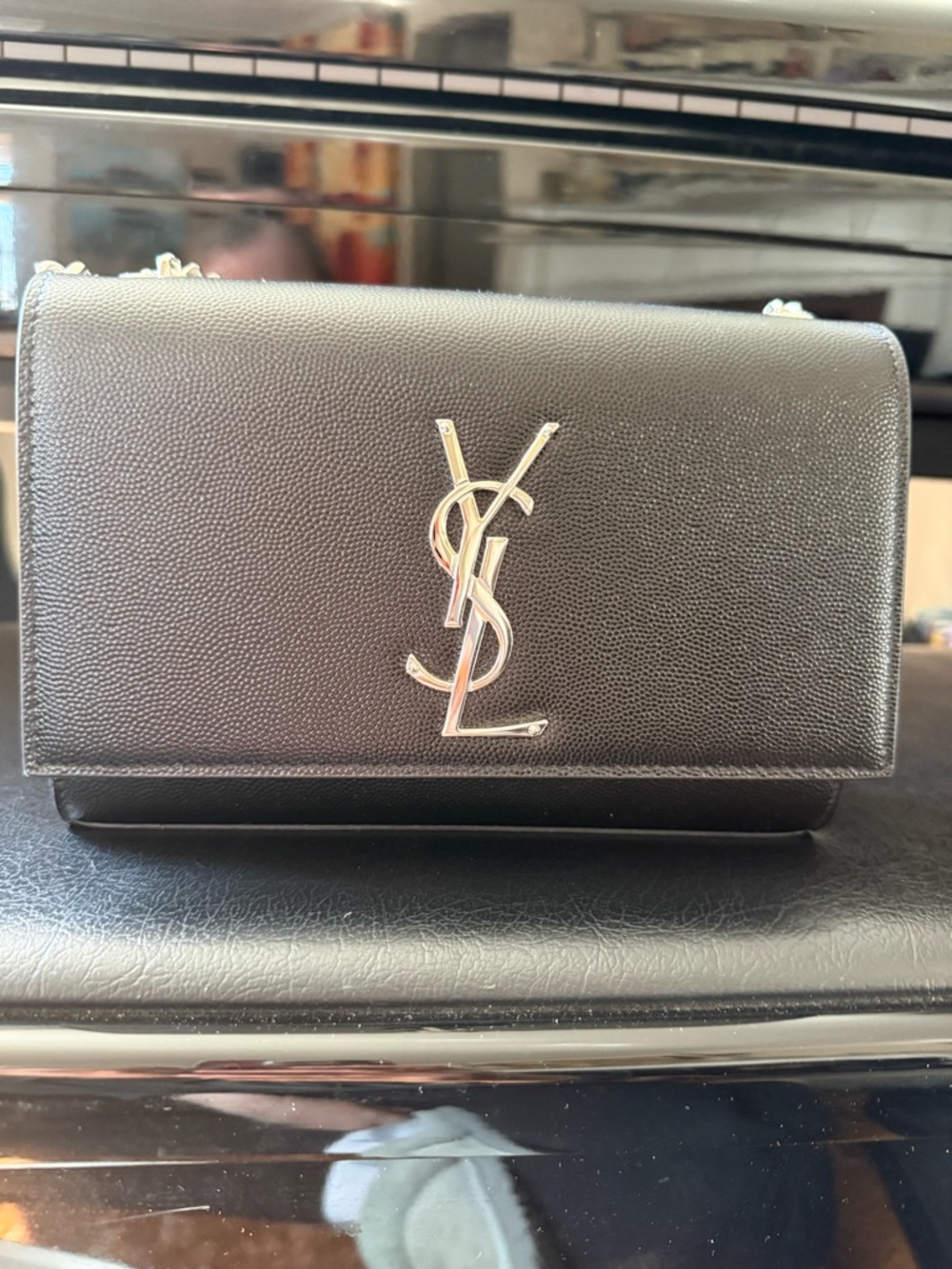 Saint Laurent Kate Black Leather YSL Chain Crossbody Bag - Picture 2 of 13
